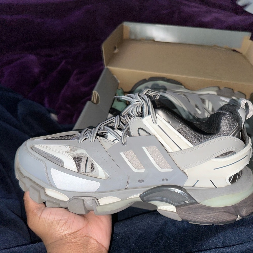 Balenciaga Track Sneaker ‘Grey White’ Size 43 EU Men’s - Picture 2 of 7